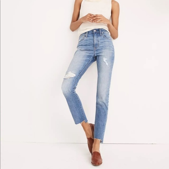 Madewell the High Rise Slim BoyJean Step Hem Lita Wash - Picture 1 of 15